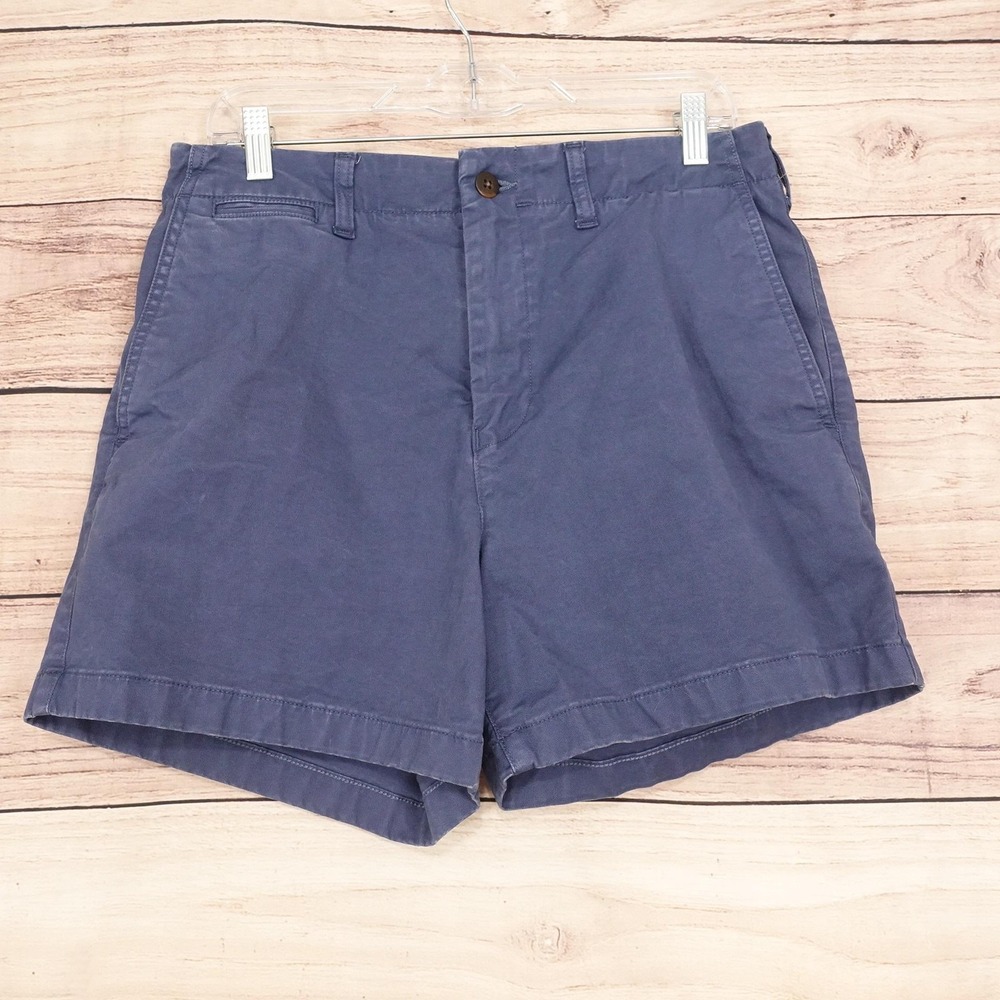 American Eagle Flex Shorts Mens 31 Blue Chino Stretch 5 Inseam Casual Summer